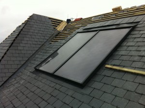 Flush solar panels were also installed.