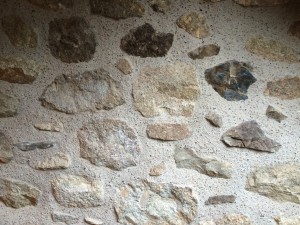 close up of lime pointing on Cornish granite